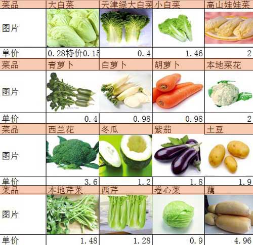 江南市场最新菜价报价概览