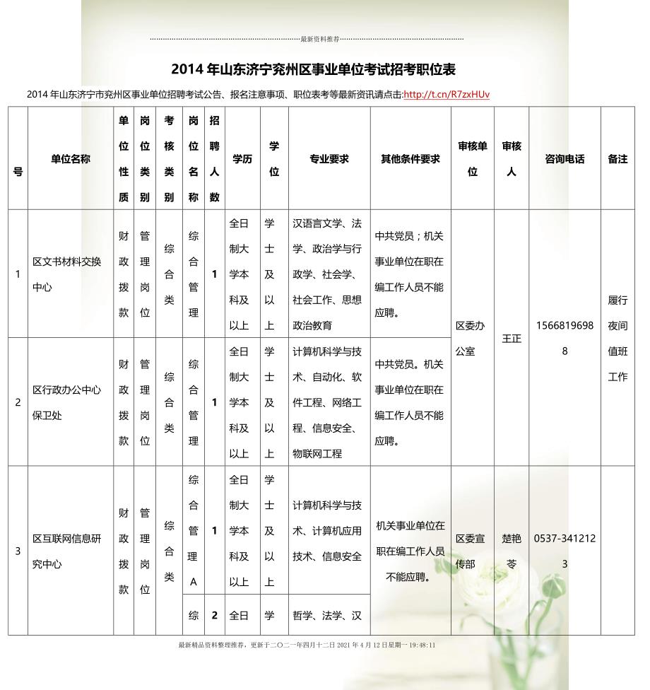 2017年兖州最新招聘信息全面解析